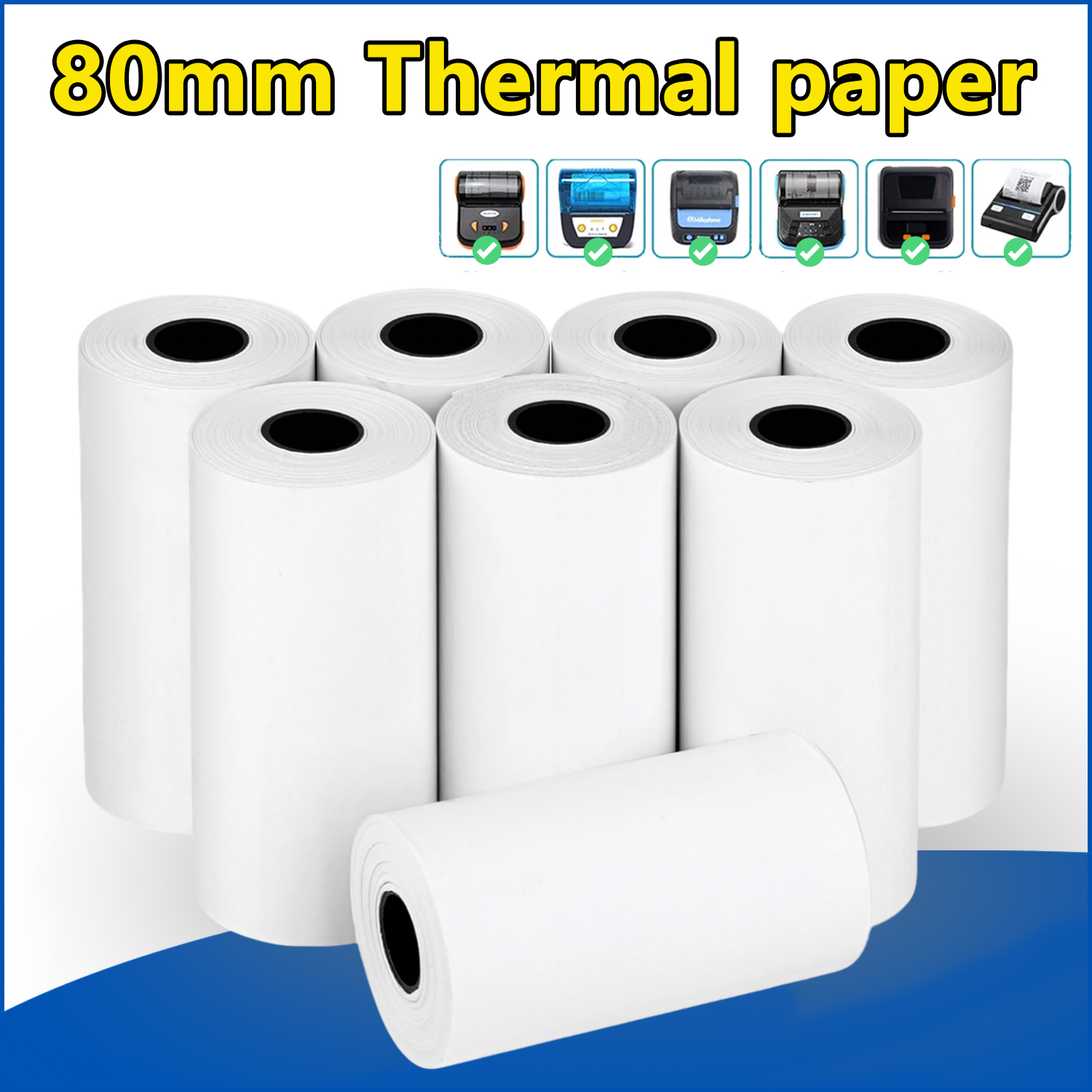 Receipt Printer Thermal - 80MM Thermal Receipt Paper 3/6/10 Rolls