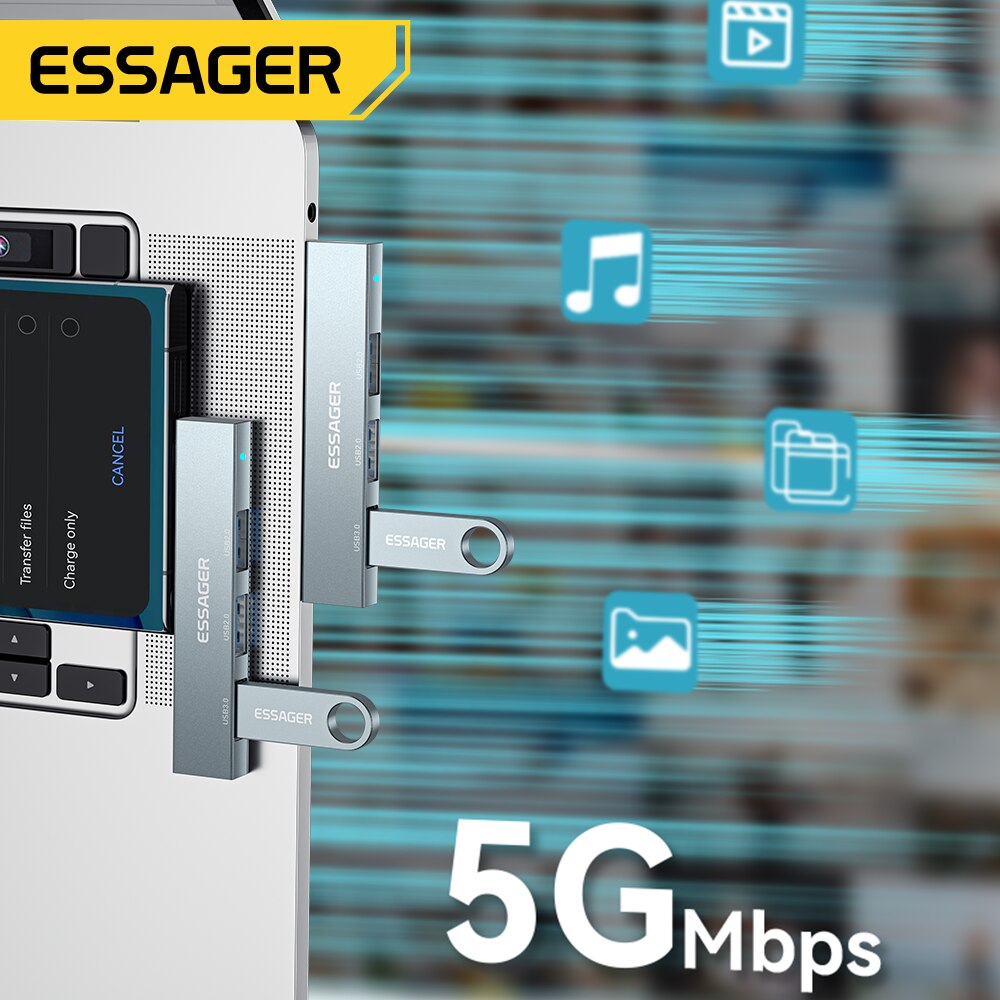 Essager 3-in-1 USB C HUB High  - Multi Port Usb Hub avaliação e preço