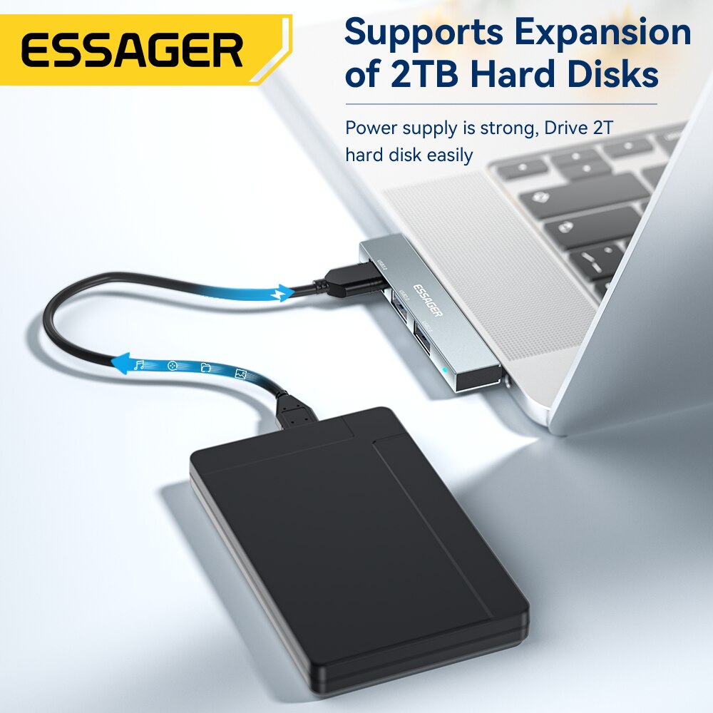 Essager 3-in-1 USB C HUB High  - Multi Port Usb Hub avaliação e preço