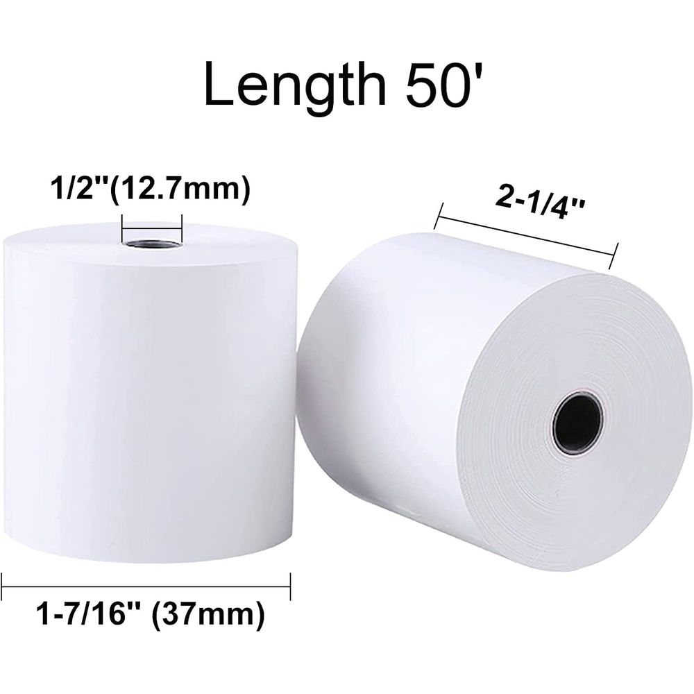 200 Rolls 2.25 x 50' Thermal R - Receipt Printer Thermal avaliação e preço