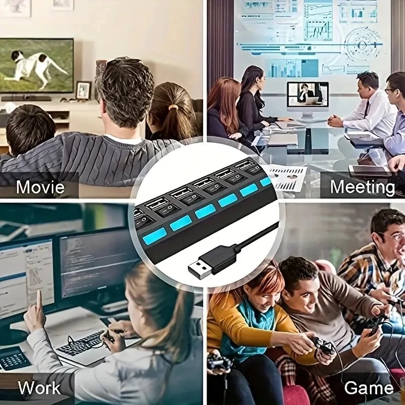High Speed 4/7 Ports USB HUB 2 - Multi Port Usb Hub avaliação e preço