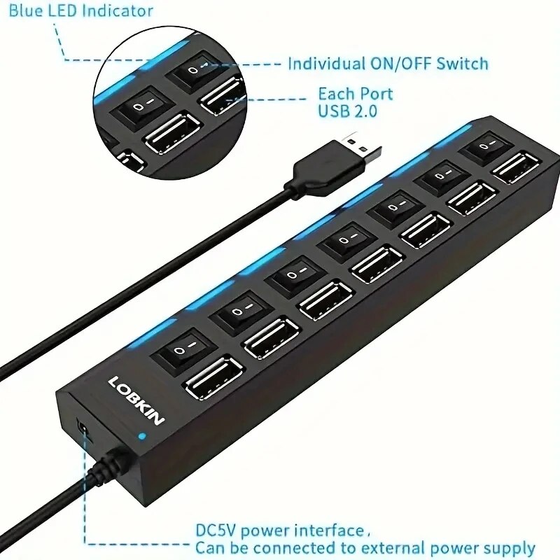 High Speed 4/7 Ports USB HUB 2 - Multi Port Usb Hub avaliação e preço