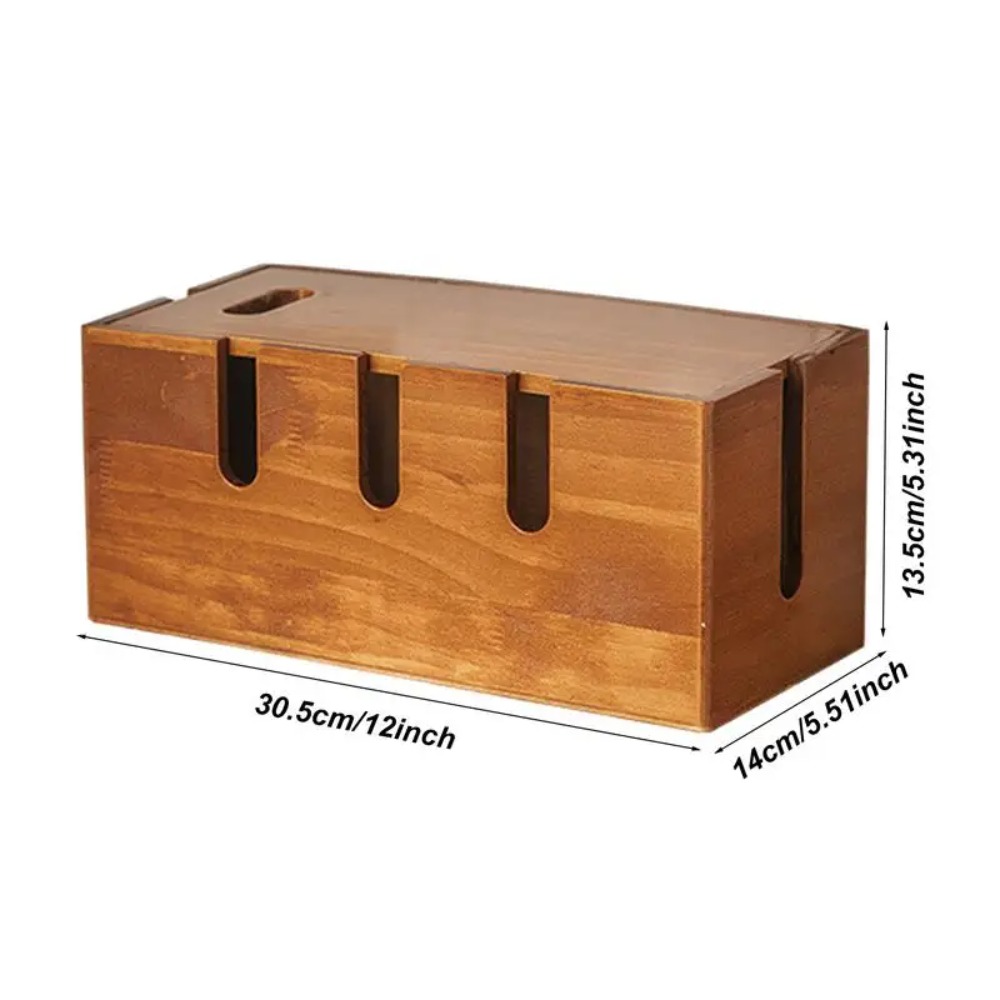 Wood Cable Organizer Box for E - Surge Protector Rack avaliação e preço