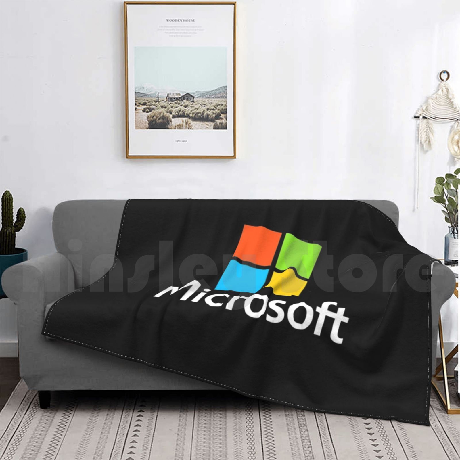 Microsoft Type Blanket Fashion - Office Tech Logo avaliação e preço