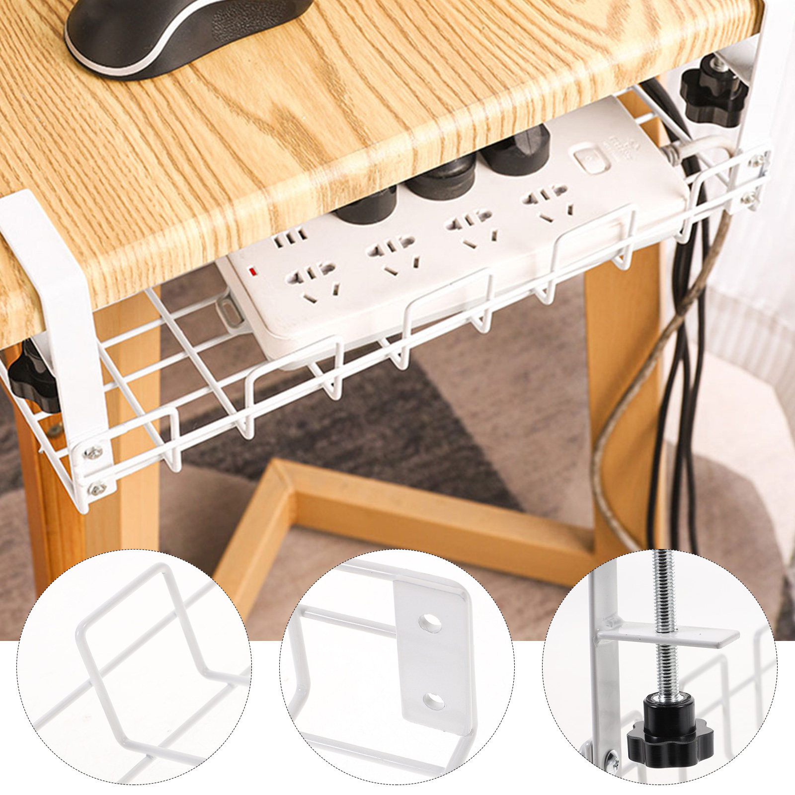 Under Desk Wire Storage Rack H - Surge Protector Rack avaliação e preço