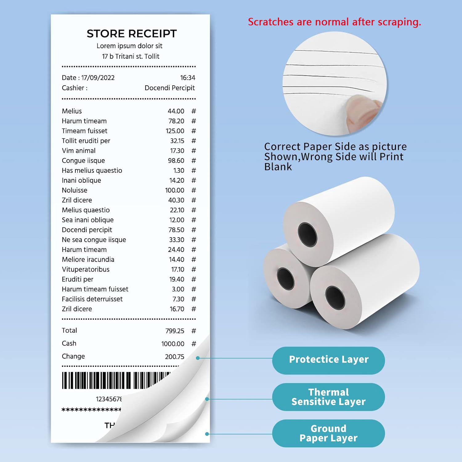 80MM Thermal Receipt Paper 3/6 - Receipt Printer Thermal avaliação e preço