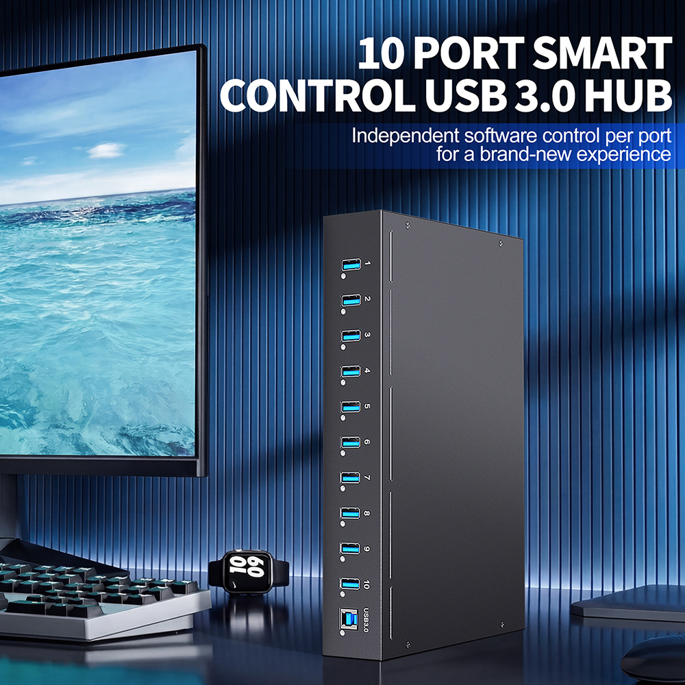 Smart 10 Port USB 3.0 Hub for  - Multi Port Usb Hub avaliação e preço