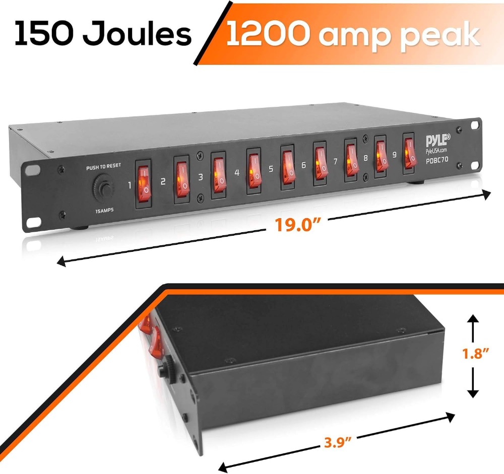 9 Outlet Surge Protector Power - Surge Protector Rack avaliação e preço