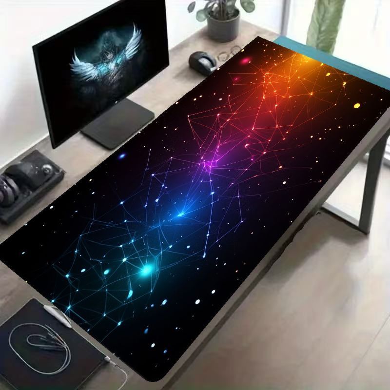 Brand XL Desk Mat Iron Art Cos - Office Tech Background avaliação e preço