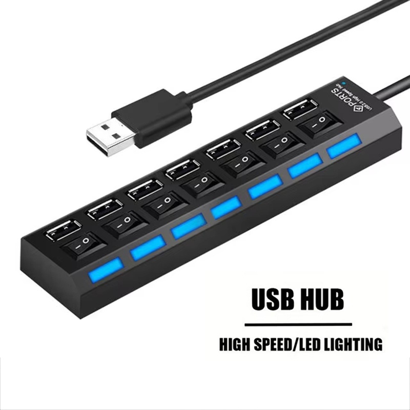 7 Port USB 2.0 Hub Splitter Fo - Multi Port Usb Hub avaliação e preço