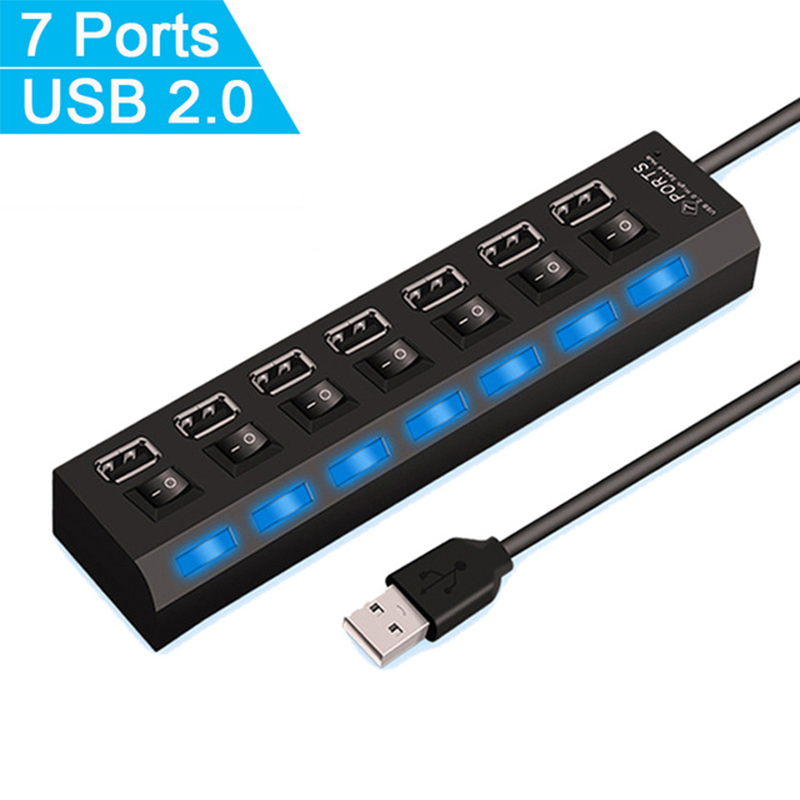 7 Port USB 2.0 Hub Splitter Fo - Multi Port Usb Hub avaliação e preço