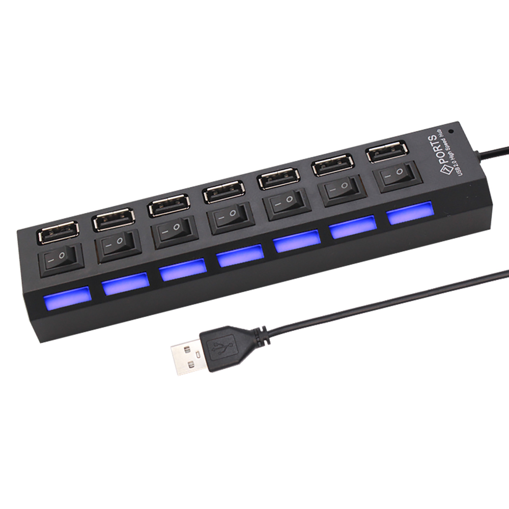7 Port USB 2.0 Hub Splitter Fo - Multi Port Usb Hub avaliação e preço