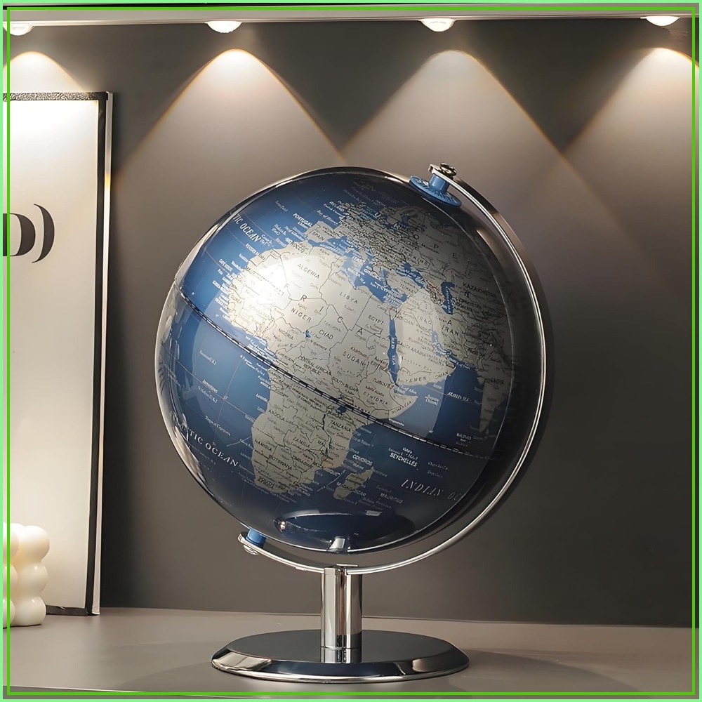 8 Inch World Globe with Stainl - Office Tech avaliação e preço