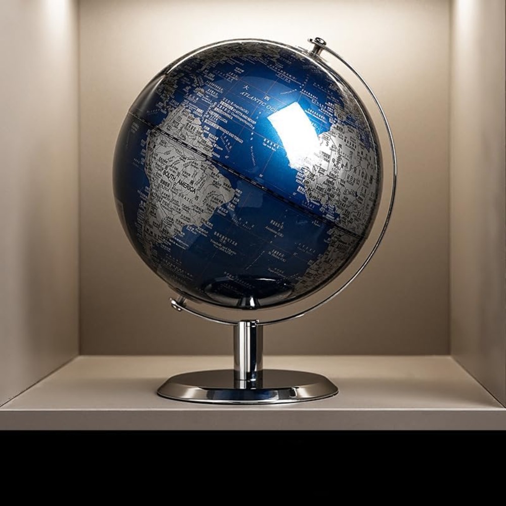 8 Inch World Globe with Stainl - Office Tech avaliação e preço
