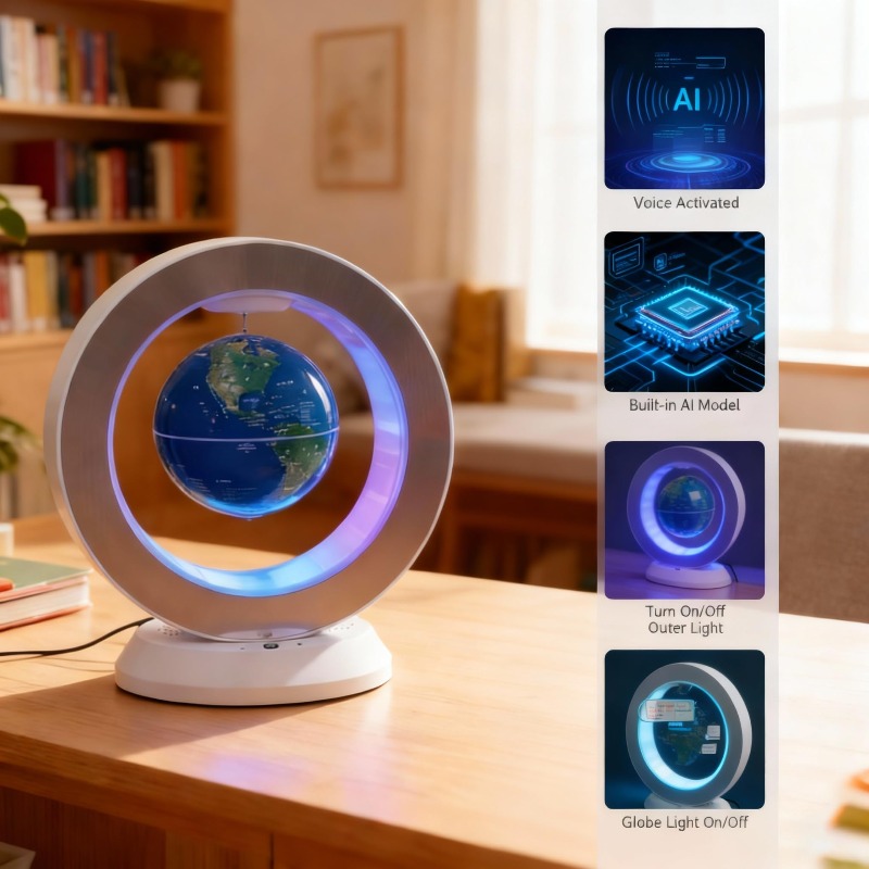 Levitating Globe Bluetooth Spe - Cool Office Tech Gadgets avaliação e preço
