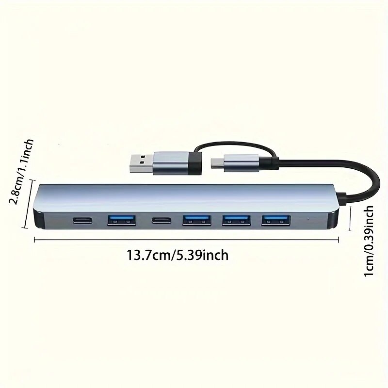 USB 3.0 HUB Type C to 7 Port U - Multi Port Usb Hub avaliação e preço