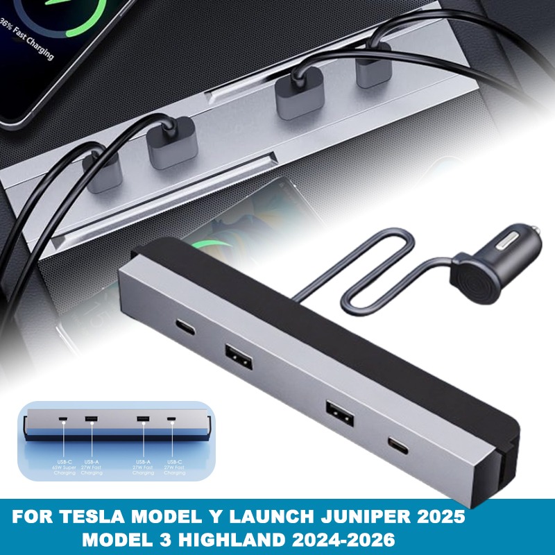 Center Console Car Adapter Mul - Multi Port Usb Hub avaliação e preço