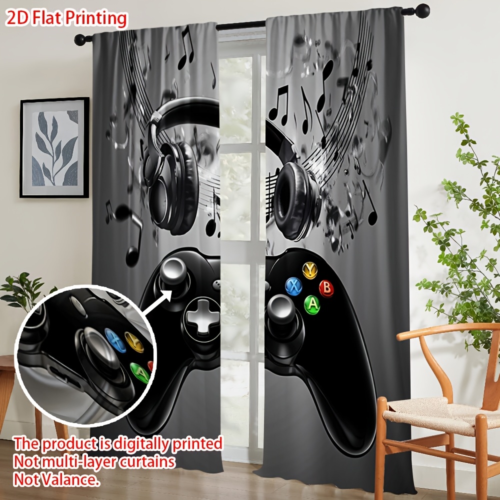 2pcs Game Controller Curtains  - Office Print Tech avaliação e preço