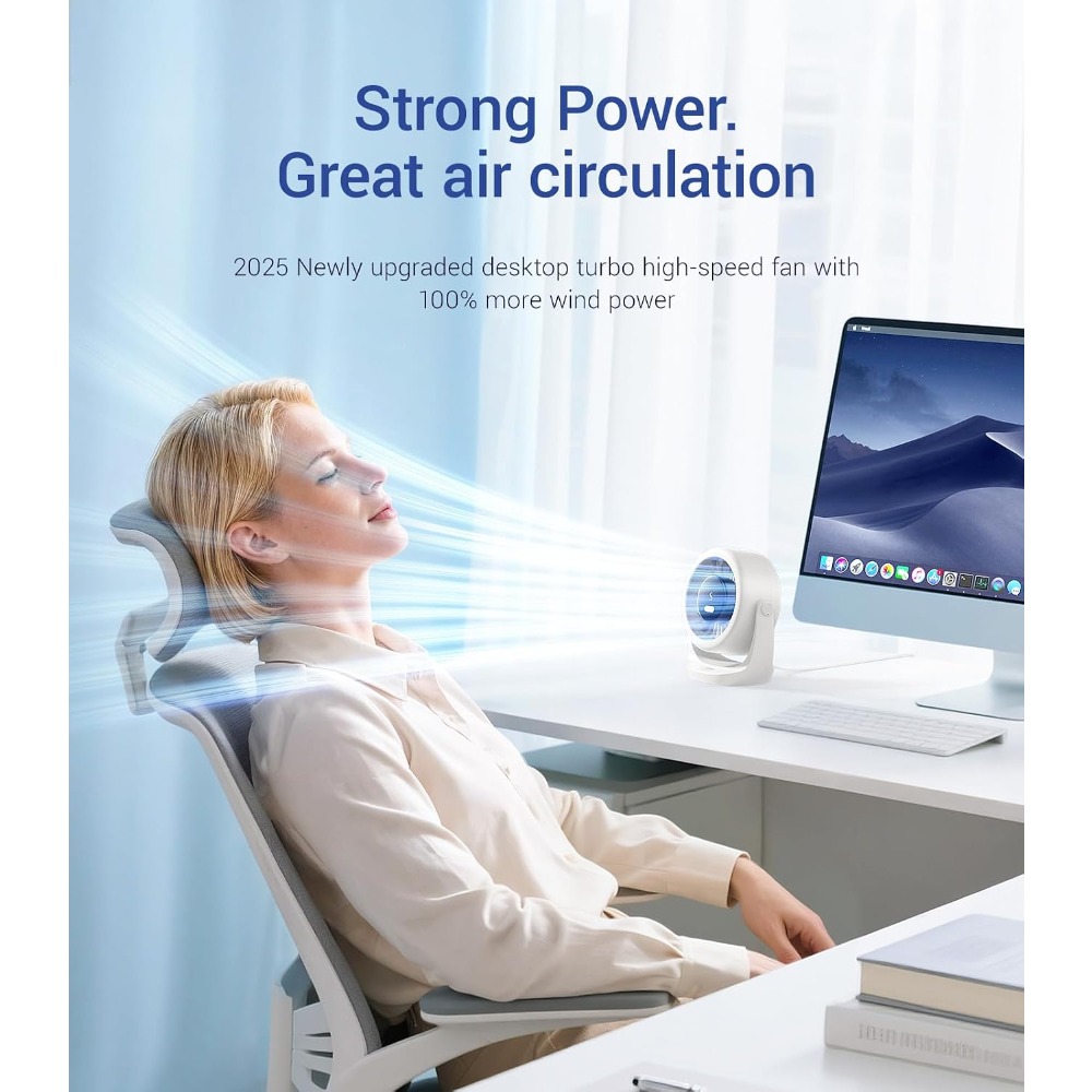 USB Desk Turbo Fan, Ultra-Quie - Cool Office Tech Gadgets avaliação e preço
